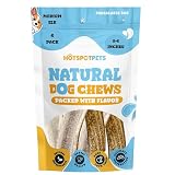 Picture of hotspot pets Split Elk Antlers for Dogs, Naturally Shed Antler Bone for Medium Sized Breed Aggressive Chewers - Made in USA - No Chemicals or Preservatives (6 Count)