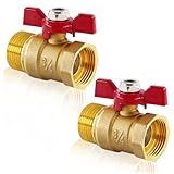 Large Gamme d'applications: Vanne papillon laiton 3/4 convient aux systèmes d'eau du robinet domestique à l'irrigation des jardins, aux robinets extérieurs aux récupérateurs d'eau de pluie aux connexions de pompes à eau et aux équipements de canalisations industrielles, Il est très pratique et adapté à une variété de scénarios