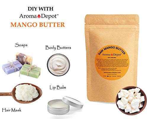 Aroma Depot Shea, Mango, And Cocoa Butter 8 Oz Variety Bundle Pack. 100% Raw-Pure Unrefined I For All Skin Types I Can Be Used In Diy Body Butters, Soaps, Lotions And Lip Balm I Amazing Moisturizers #TOP2
