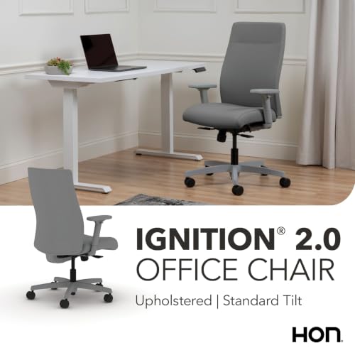 Image of HON Ignition 2.0 Ergonomic Office Chair, Lumbar Support, Desk Chair, Frost
