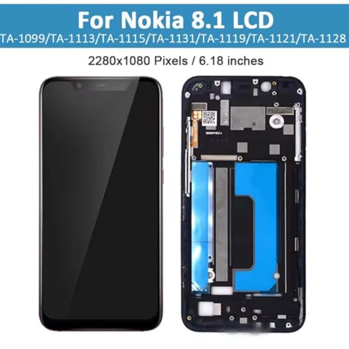 Écran tactile LCD pour Nokia 8.1 changer bloc afficheur violet cassé - 2