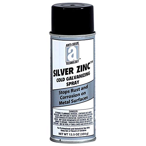 Anti-Seize Technology 17044 ANTI-SEIZE TECHNOLOGY Silver Zinc Cold Galvanizing Spray, 12.5 oz. Aerosol Can, Bright Silver