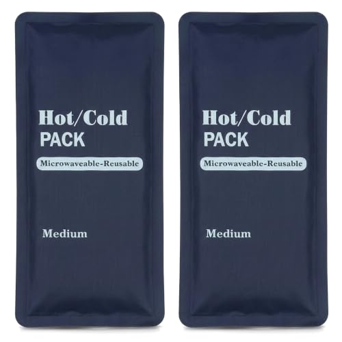 Image of Reusable Hot and Cold Ice Pack | Flexible Gel for Injuries, Pain Relief Cold Ice Gel Pack for Shoulders, Knee, Back, Neck Hot Compression Gel Pack for Pain Relief-Medium Pack of 2 (2 Pc)
