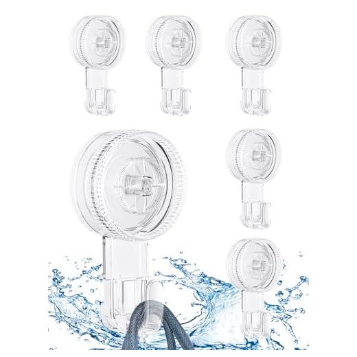 Quntis 6-pack sugkoppskrokar utan borrning, håller upp till 5 kg vikt, vakuumsugkrok extra stark för kök badrum rum fönster glas, transparent