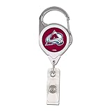 WinCraft NHL Colorado Avalanche Retractable 2S Prem Badge Holders, Black