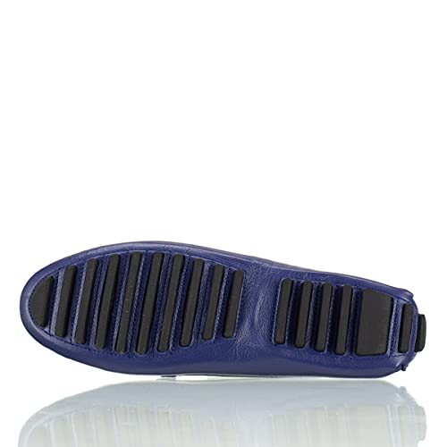MOCASSIM DRIVE FEMININO SOFT COURO EXTERNO E INTERNO (FORRO) 15201 LECAS AZUL (38, 15201 AZUL)