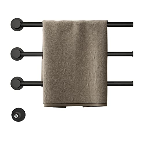 SXKJ Toallero calefaccionado de Pared de 3 Barras, Inteligente, con Temperatura Constante, de Acero Inoxidable 304, con Temporizador LED.