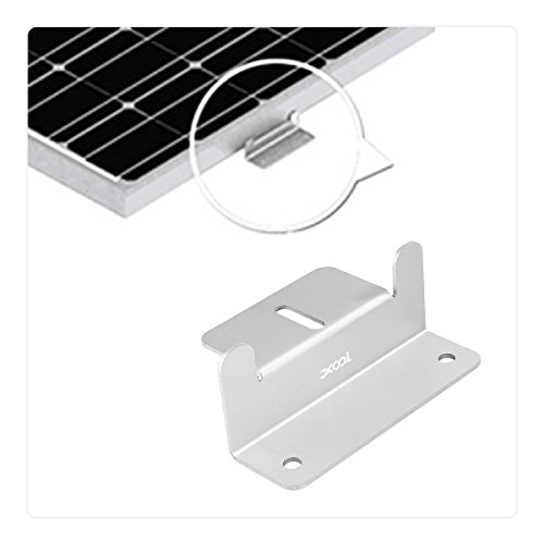 Xool 2 Sets Of Solar Panel Roof Mounting Z-Bracket With Nuts And Bolts For Rv, Boat, Roof, Wall And Other Off Gird Roof Installation, Set Of 4 Units #TOP1