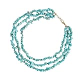 MOBUTOFU Collar de Grava y Aleación para Mujer de Estilo Bohemio Diseño de Cadena Multi-capa Cómodo y Fácil de Poner, Adecuado para Fiesta y