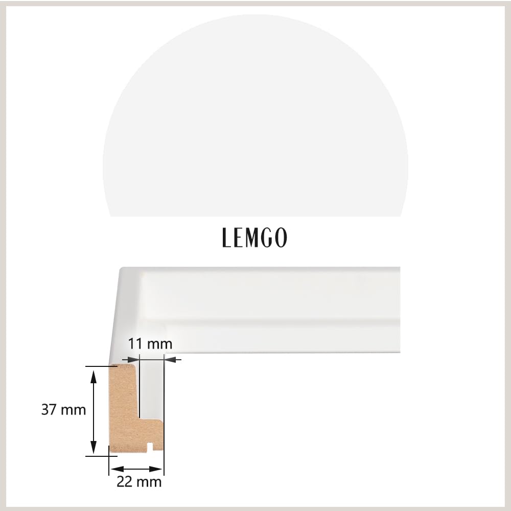 Bildershop-24 Schattenfugen - Rahmen LEMGO 80 x 100 cm Weiß (matt) 73 Verschiedene Größen
