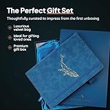 Notebook A4 Lined Journal by Avocado and Spice® with Gift Box & Velvet Bag – Notepads A4 Hardback - Travel Journal - 200 Thick Pages (Blue, Lined) - Image 4