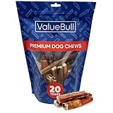 ValueBull Bully Sticks for Dogs, Thick 4-6 Inch, Varied Shapes, 25 Count - All Natural Dog Treats, 100% Beef Pizzles, Single Ingredient Rawhide Alternative -  ValuePetSupplies