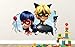 Pegatinas de pared Etiqueta de la pared Ladybug Magic Cat Noir Etiqueta de la pared Vinilo roto Mural decorativo-70 * 100CM