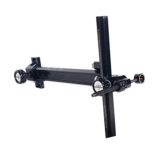 Archery Recurve Bow CNC Target Sight T Shape Adjustable with Ring and Single Fiber Optical Pin Sight Aluminum Detachable for Compound Competition Olympic Style Hunting Practice Range RH or LH (Black)