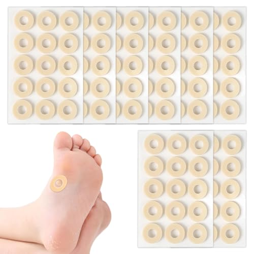 JYNVO 120 piezas de almohadillas de látex, almohadillas de espuma para callos, tiritas para ampollas, callos, antifricción, reducen el dolor de dedos y talones, callos, antideslizantes