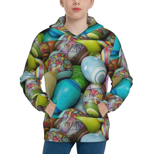 Easter Egg1 Kid Hoodies Boys Sweatshirts Girls Pullover with Pocket