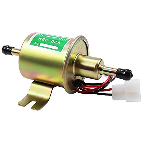 Image of Electric Fuel Pump 12V Universal Low Pressure 12 Volt Transfer Inline Fuel Pump for Lawn Mower Carburetor Gas Diesel Engine 2.5-4psi HEP-02A