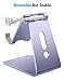 OMOTON Adjustable Cell Phone Stand, C2 Aluminum Desktop Cellphone Stand with Anti-Slip Base and Convenient Charging Port, Fits All Smart Phones, Haze Purple