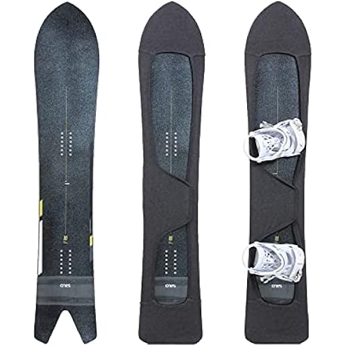 MONS Powder Snowboard Setback Stance Protection Soft Sleeve Cover with Binding On for packing in board bag Scratch-Resistant