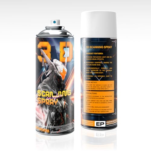 3D Scanning Spray - High-Resolution Surface Prep for Laser/Optical Scanners, Quick-Dry Formula (500ml)
