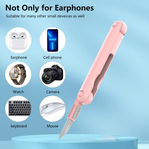Kedoo for AirPods Cleaning Kit,Earphone Cleaner Kit for AirPod 1/2/3/Pro with Silicone pen tip,Brush,Foldable & Multifunctional Cleaning Pen for Earbuds,Charging Cases