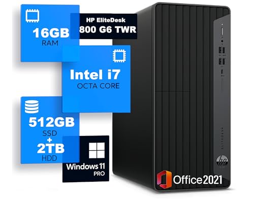 �y�����ςݕi�z HP EliteDesk 800 G6 TWR �f�X�N�g�b�vPC Core i7-10700 ������16GB SSD512GB+HDD2TB/DP*2/Windows11 Pro/MS Office 2021/DVD����/�L��LAN/�r�W�l