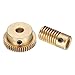 uxcell Worm Gear Set - 0.5 Module 50:1 Reduction Rate 6mm Hole Dia Gear Shaft and 6mm Hole Dia Gear Wheel 50T Drive Gear Box (Brass)