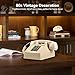 Sangyn Classic Vintage Cord Phones for Landline Old Telephone with Mechanical Ringer Volume Control Retro Analog Desk Phone for Home House School, Beige
