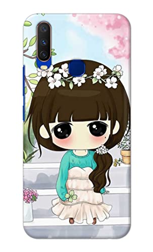 Image of PRINTFIDAA Cartoon Girl Printed Designer Hard Back Case Cover for Vivo Y15 / Vivo Y17 / Vivo U10 / Vivo Y12 / Vivo Y11 (6.35 inch) -(TI) MVN1009