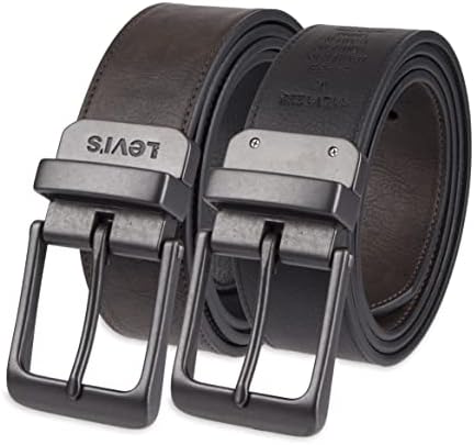 Reversible Casual Jeans Belt, Brown 