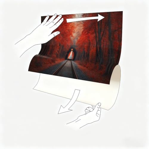 Vinilo pared bosque otoñal autoadhesivo extraíble para cocina 6