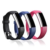 I-SMILE Bands for Fitbit Alta/ Fitbit Alta HR, 3PCS Newest Colorful Replacement Wristband With Secure Clasps for Fitbit Alta Only(No tracker, Replacement Bands Only)