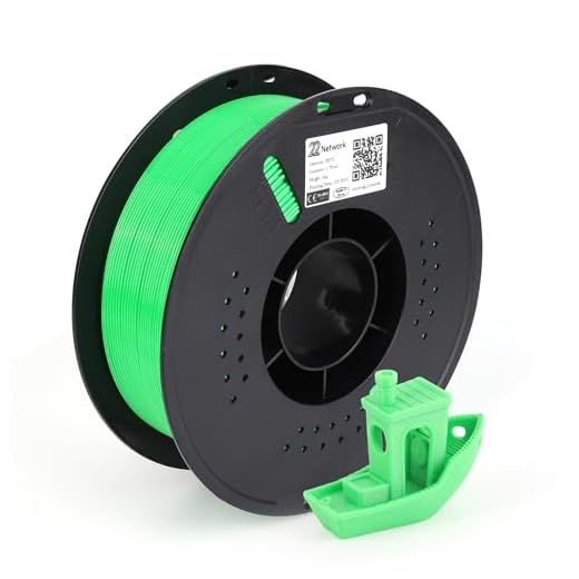 22 Network PETG Filament 1.75mm 1KG Spool (2.2lbs), High Toughness and Precision, Fit Most FDM Printers for Industrial Production and Household Accessories (Green)