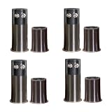 Magnetic Reed Switch Surface Mount Wired Door Window Alarm, Magneti Door Switch, Contact Sensor, for Home Security and Burglar Alarm Systems (4 Sets Brown)