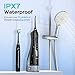 COSLUS C20 & C41 Portable Water Flosser with Electric Toothbrush Combo: 2-in-1 Oral Clean Kit for Teeth, Braces, Gums Care - Brushing & Flossing for Adults, Family, Travel Use, BPA-Free, Black