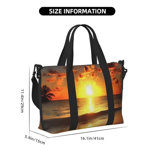 Travel Duffel Bags Personal Item Bag Carry on Luggage Bag Training Handbag Lightweight Waterproof Sports Gym Bag Beach Sunrise Weekender Bag for Women Men2