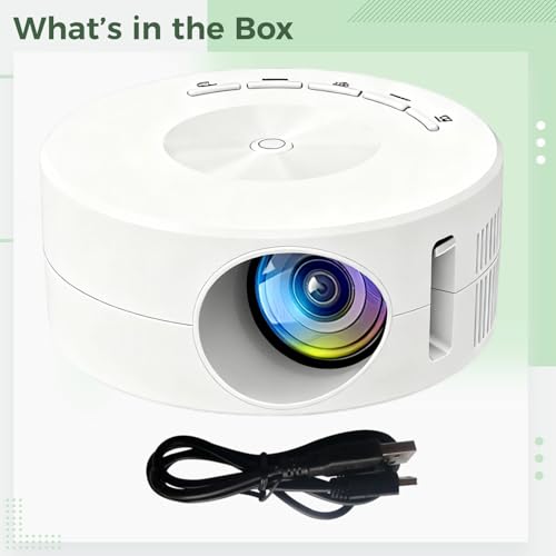 Proyector LED para smartphone con pantalla de 14 a 100 pulgadas mini proyector blanco USB 5