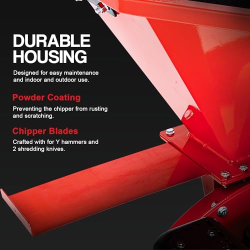 Great Circle USA Wood Chipper Shredder Mulcher Heavy Duty 212cc Gasoline Powered 3 in 1 Multi Function Wood Up to 3" Diameter EPA/CARB Approved Effective for Fire and Fire Line Installation