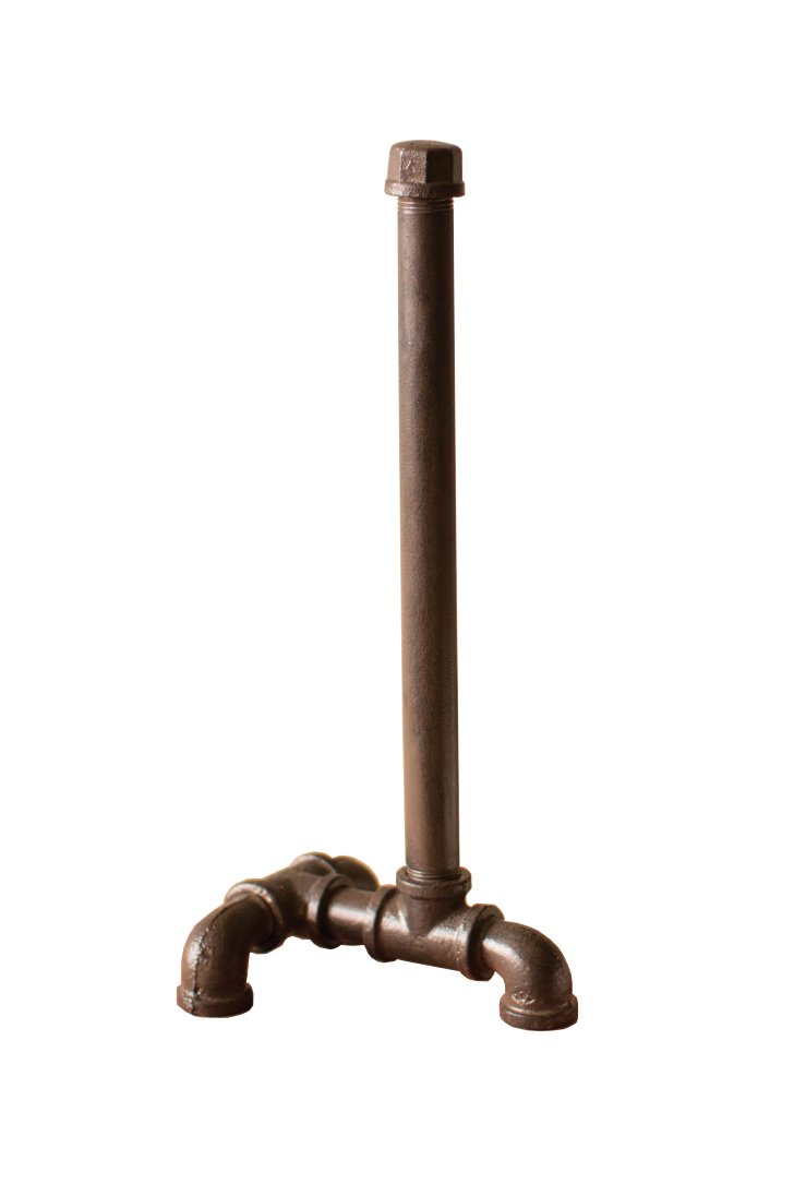 Cast Iron Pipe Towel Holder, 5 x 5 x 12.5 in