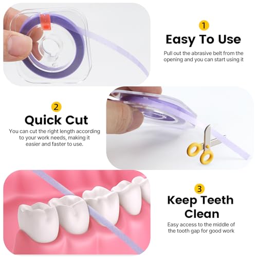 razoko dental polishing strips tooth file 3-variant set for dental sanding strips personalized care dental abrasive stripsdental sandpaper oral care grinding cleaning tool