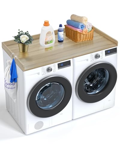 VEVOR - VEVOR Washer Dryer Countertop, 54" x 27" Wooden Washer and Dryer Countertop, Water-Resistant Laundry Machine Topper Cover with Anti-Slip Pads, for Laundry Room Organization and Storage, Oak - -13%