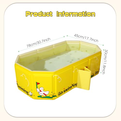 Baignoire pour bébé pliable avec double édition et support de pieds stable