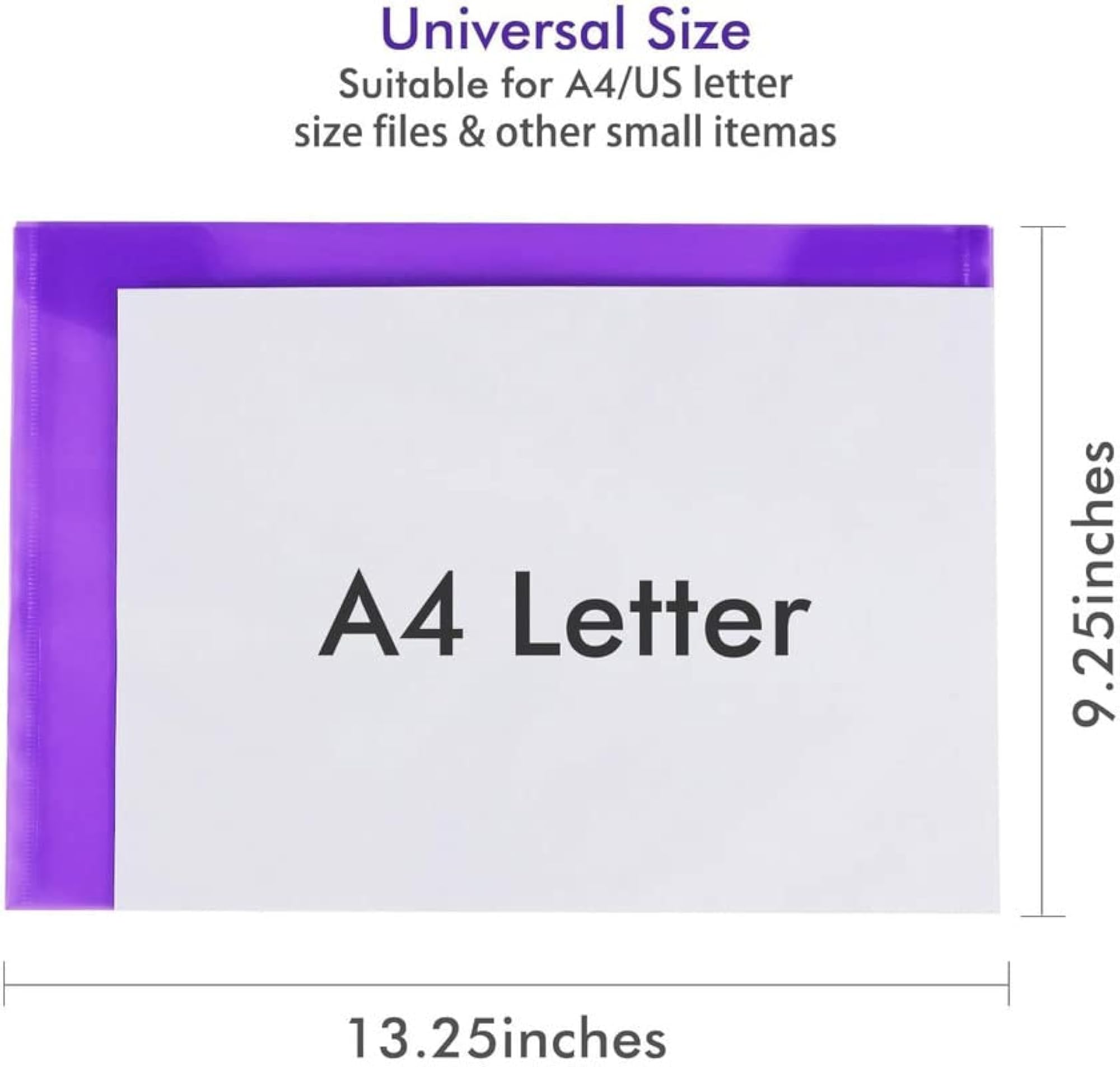 A4 Size Clear Plastic Document Folder, Snap Button