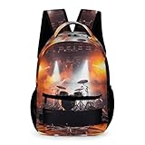 BVKWNTSA Gran capacidad, mochila escolar ligera con impresión de concierto de rock, moderna, versátil, cómoda y ligera