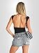 EFAN Womens Backless Tops Open Back Shirts Summer Crop Shirts Short Sleeve Cute Clothes Y2k Spring Outfits 2026 Black XS