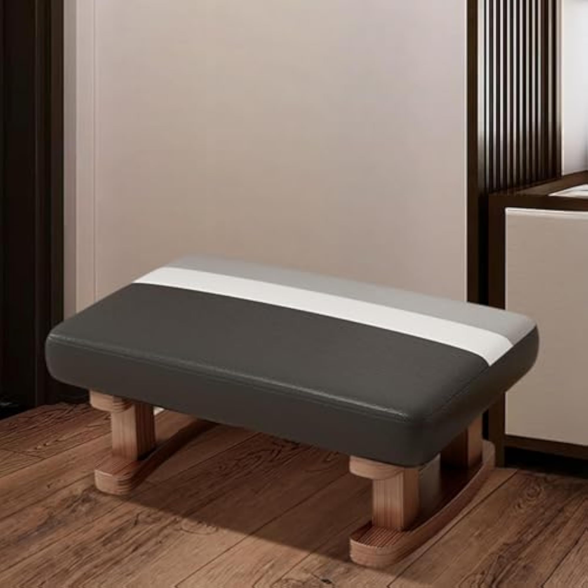 Padded Foot Stool Small Stool for Living Bedroom, Black