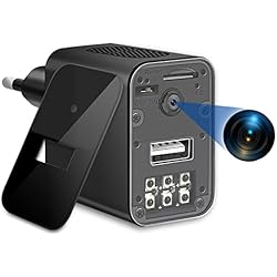 Camara En Forma De Cargador Igzyz Cámara Espía USB, Cámara Espía Oculta 1080P con Visión Nocturna, Mini Cámara de Vigilancia Compacta con Detección de Movimiento para Hogar, Oficina y Tienda (Sin WiFi)