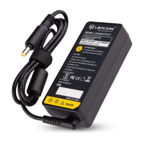Image of Lapcare Compatible Adapter Charger for HP 18.5v 3.5A 65W Yellow Pin (Without Power Cable)
