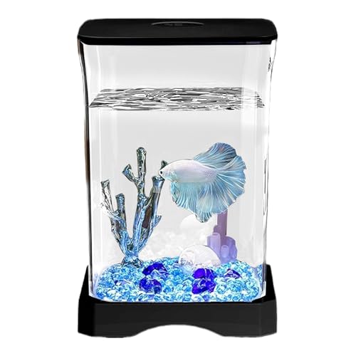 Aquarium avec éclairage LED sécurisé pour poissons Betta - 2