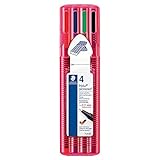 Estuche Staedtler Box con 4 unidades de rotuladores de punta fina Staedtler de colores variados.